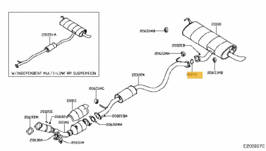 Genuine New Nissan Juke Exhaust Gasket 2069130P0 2010-17