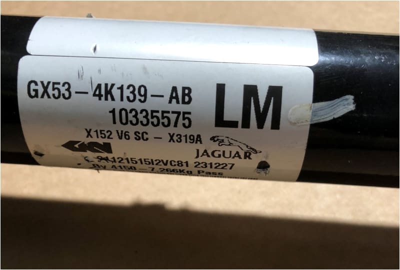 Genuine Jaguar F Type Half Shaft Drive Shaft  T2R7756 GX534K139AB Jaguar OEM