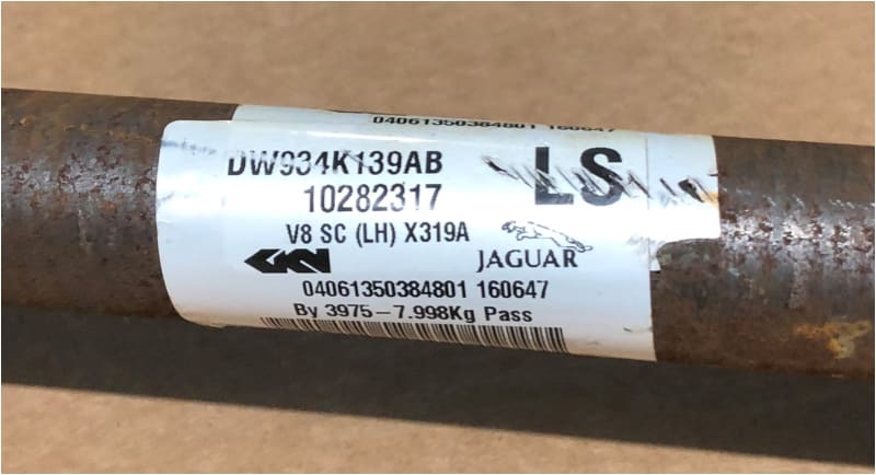 Genuine Jaguar XJ Half Shaft Axle Left Rear C2D42132 DW934K139A Norfolk Prestige Car Parts UK Ltd