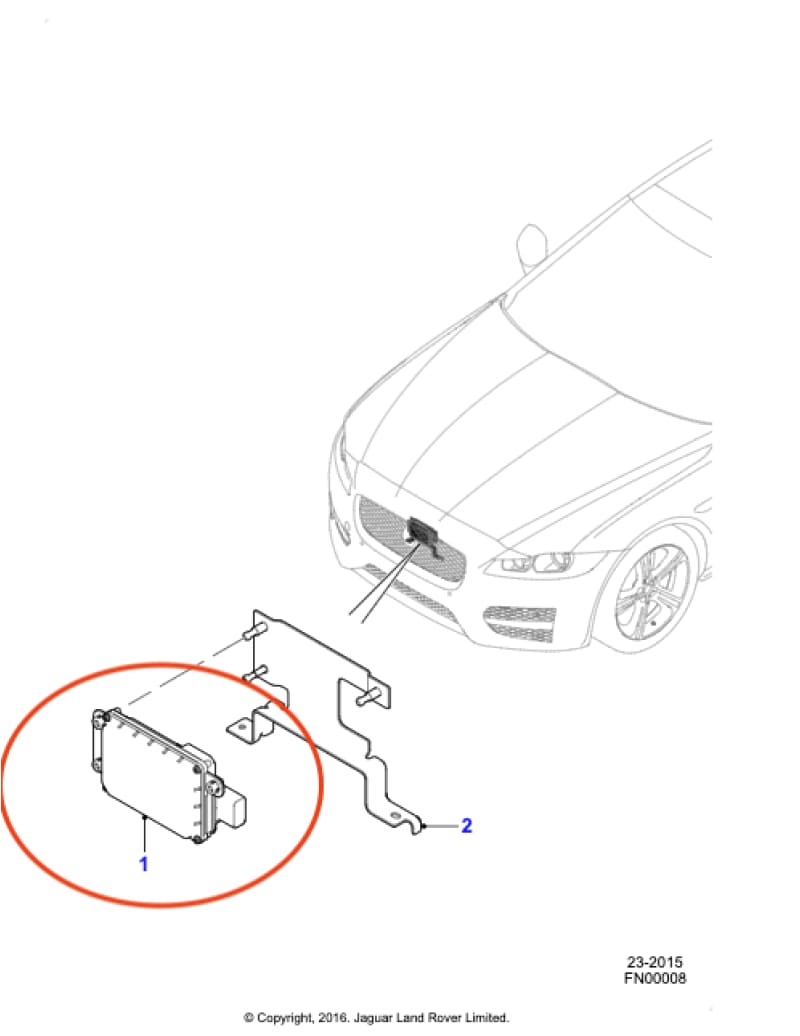 Genuine Jaguar XF Adaptive Speed control Module ACC 2016> T2H16189 GX739G768AD Jaguar