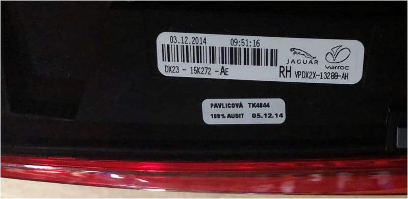 Genuine Jaguar XF Sportbrake boot light Right Drivers C2Z30550 DX2315K272AE Norfolk Prestige Car Parts UK Ltd