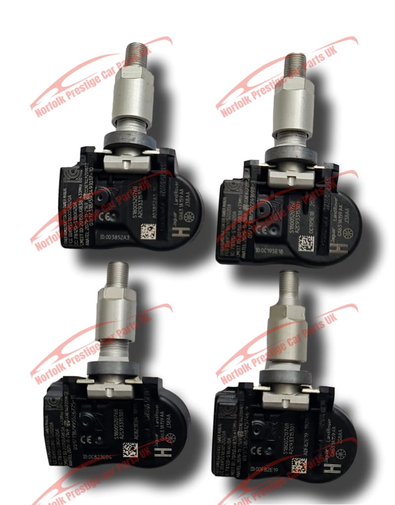 Jaguar F Type TPMS Valves 4 Tyre Pressure Monitor Sensor TG1C C2D47173 GX631A189AA Jaguar