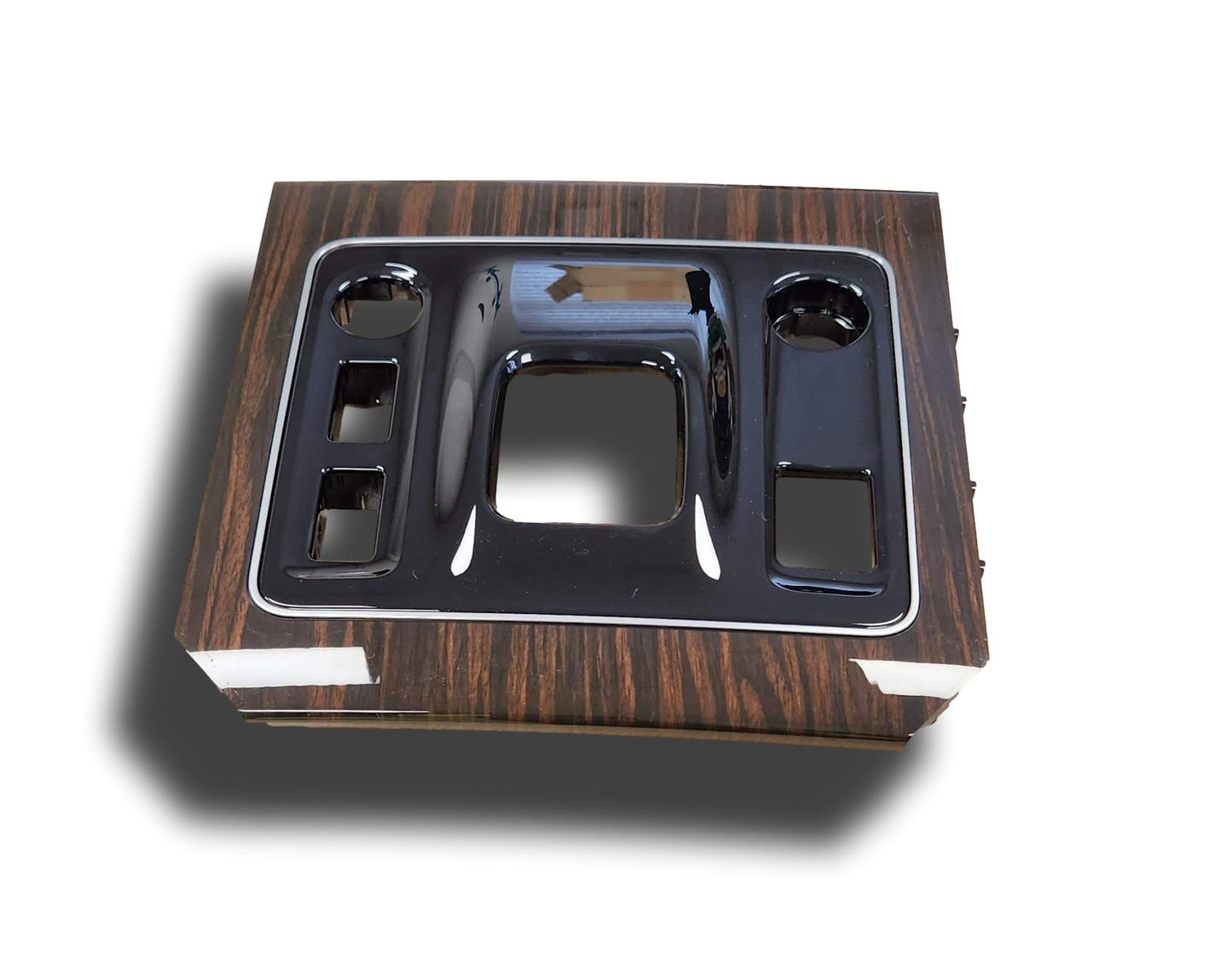 Finition de garniture de console centrale Jaguar XE en bois d'ébène figuré brillant T4N35155 LX73044E04BE