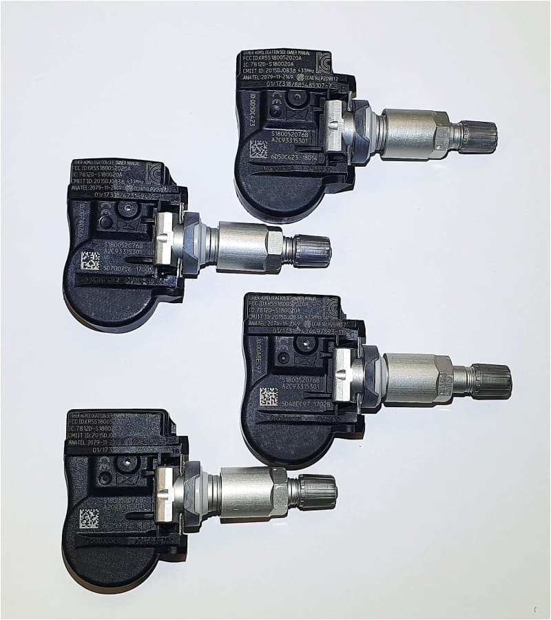 Citroen Tyre pressure Monitoring Valves set of 4 TPMS 433MHz 9659452180 CITROEN