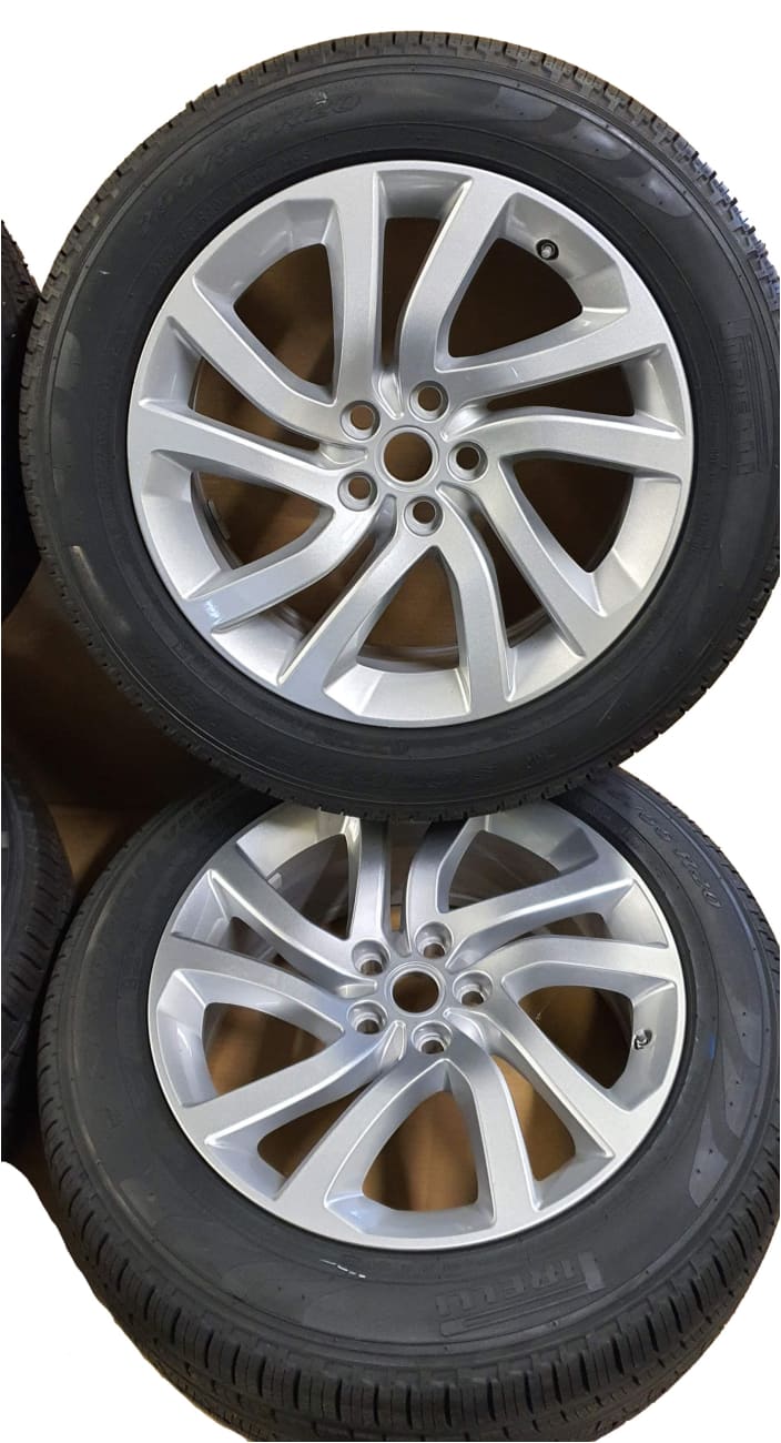 Discovery 5 20" Aero Sparkle Silver Alloys and Tyres LR081581 HY321007EA Land Rover OEM
