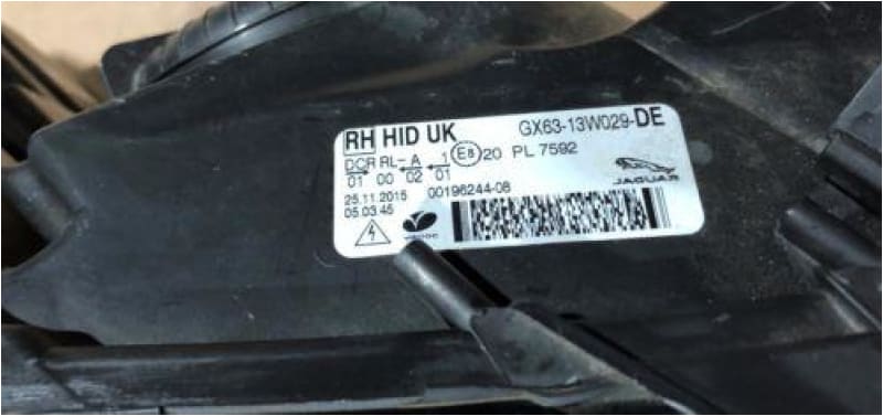 Genuine Jaguar XF Headlight Bi Xenon Right Side 2016 on T2H35334 GX6313W029 Jaguar