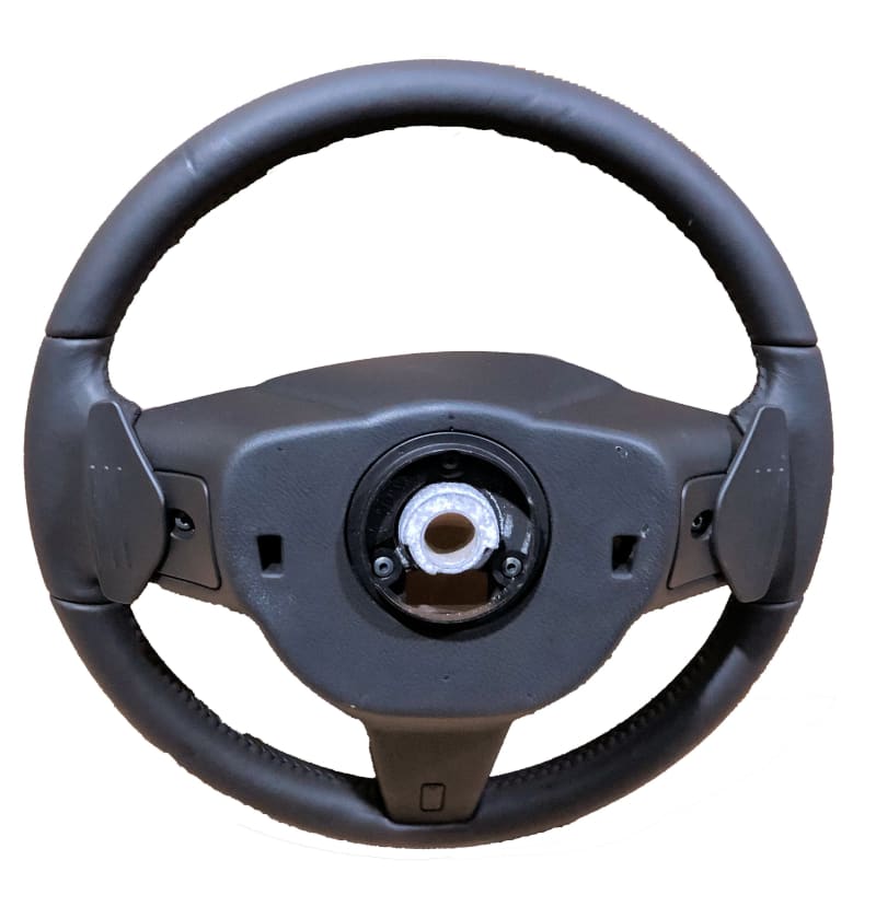Genuine Jaguar XF Leather Steering Wheel Black Leather Paddle shift Cruise Voice Norfolk Prestige Car Parts UK Ltd