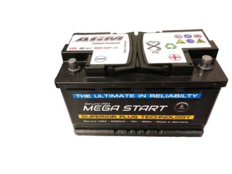12V 80Ah Batterie au plomb (AGM), B.B. Battery EB80-12