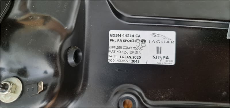 Jaguar F Type Fixed Rear Spoiler Support Plate & Module T2R17397 T2R18586 Jaguar