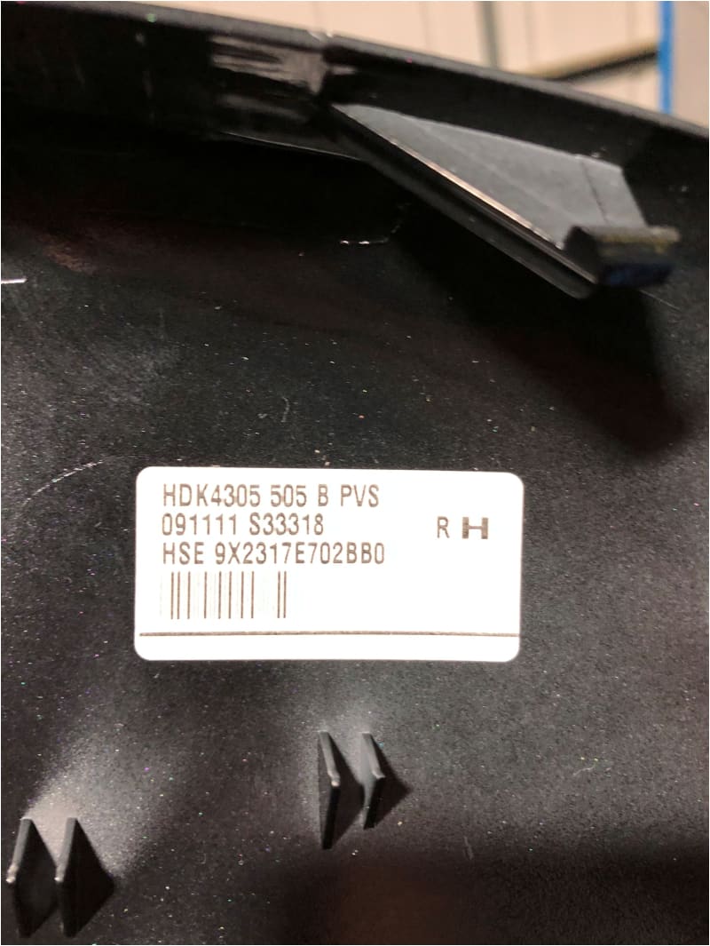 Jaguar XF Door mirror Right Side Black Amethyst PVS Elec Heated 2009-2015 Norfolk Prestige Car Parts UK Ltd