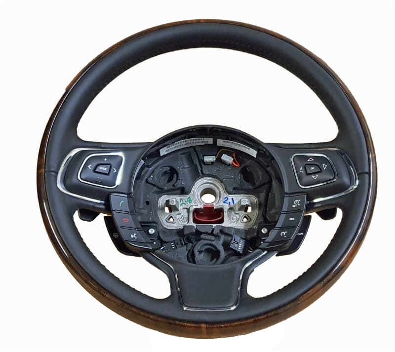 Jaguar XJ Steering Wheel Wood Black Leather Heated paddle shift Cruise Voice Norfolk Prestige Car Parts UK Ltd