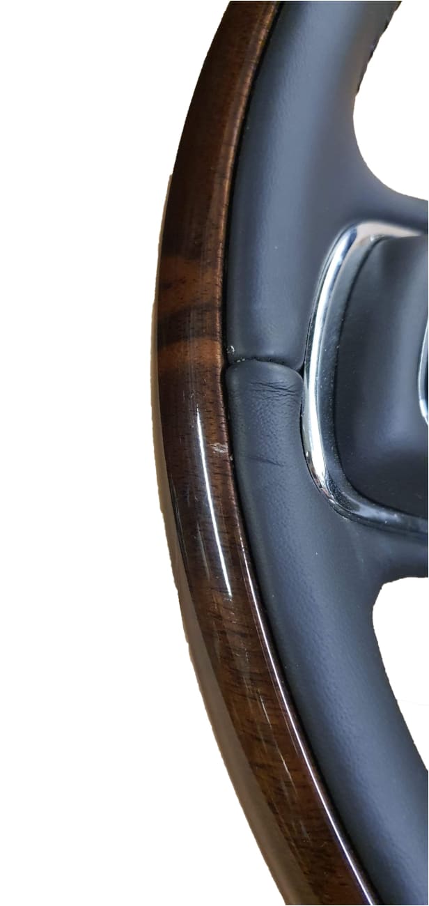 Jaguar XJ Steering Wheel Wood Black Leather Heated paddle shift Cruise Voice Norfolk Prestige Car Parts UK Ltd